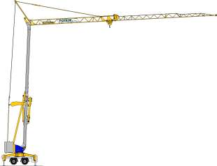 Silhouette image highlighting the Igo MA 21 Self-Erecting Crane by Potain
