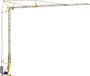 Dynamic view of the IGO T-85-A Self-Erecting Crane by Potain
